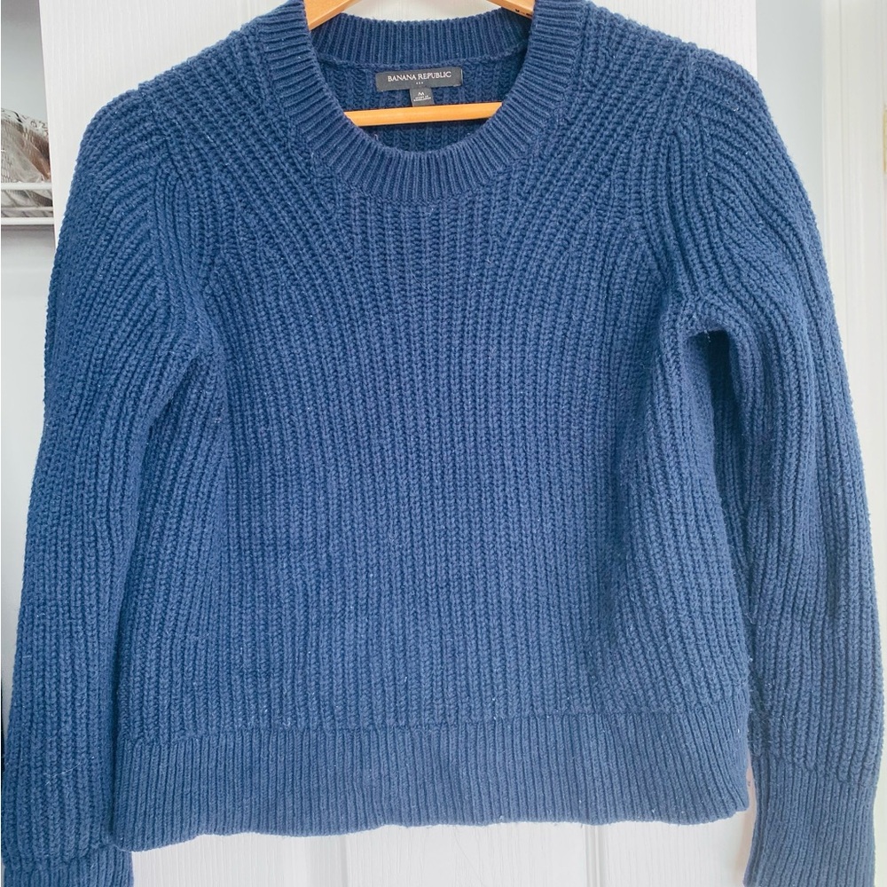 Banana Republic Women's Navy Crew Neck Sweater